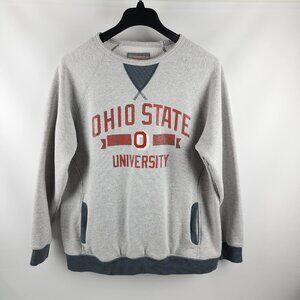 Ohio State University Sweatshirt Mens Large Gray Multi Varsity Fleece Pullover